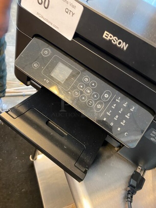 Epson Countertop Printer/ Scanner/ Fax/ Copy Machine! WORKING WHEN REMOVED! Model: C614A SN: X6AT232870 - Image 5 of 9