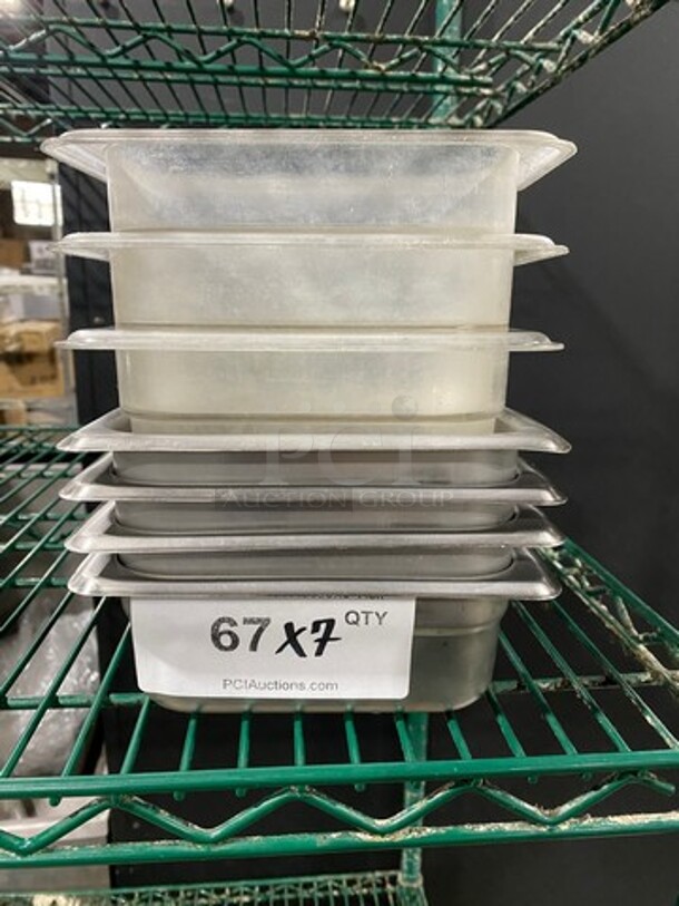 MISCELLANEOUS! Winco Commercial Steam Table/ Prep Table Food Pans! All Stainless Steel! Cambro Clear Poly Food Containers! 7x Your Bid! - Image 1 of 10