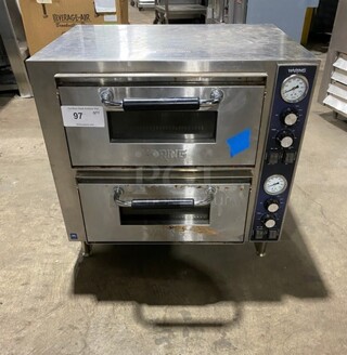 Waring stainless Steel Commercial Countertop Electric Powered Double Deck Pizza Oven!