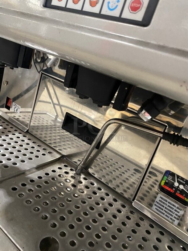 Commercial Countertop Espresso Machine! With Coffee Bean Grinder! All Stainless Steel! Model: AK2AA SN:360152 220/230V - Image 8 of 10