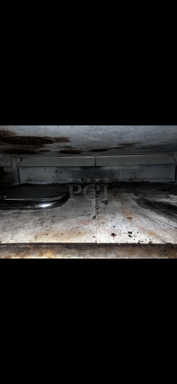 Baker’s Pride Double Deck Pizza Oven W/Stones. (Stones are Cracked, but Fit Together Perfectly, can still be used) Natural Gas. Disassebled and Ready to Load or Ship! 
Bid x 2
57 x 47 x 64
 - Image 3 of 3