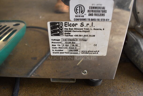 Elcor Model Grani 3 Stainless Steel Commercial Countertop 3 Hopper Slushie Machine w/ 1 Drip Tray. 115 Volts, 1 Phase. 20x22x32. Tested and Powers On But Does Not Get Cold. - Image 2 of 6