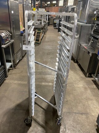 Channel Metal Commercial Pan Transport Rack! On Casters!
