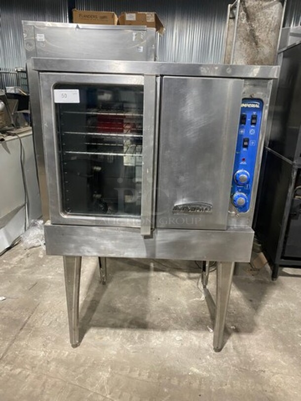 Imperial Commercial Natural Gas Powered Convection Oven! With View Through Door! With Metal Oven Racks! Stainless Steel! On Legs! - Image 1 of 10