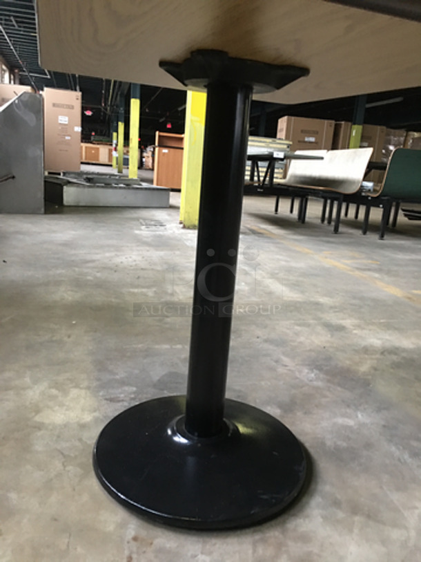 BRAND NEW! IN THE BOX! Wooden Pattern Table! With Black Metal Base! 24x30! 2x Your Bid! - Image 5 of 6