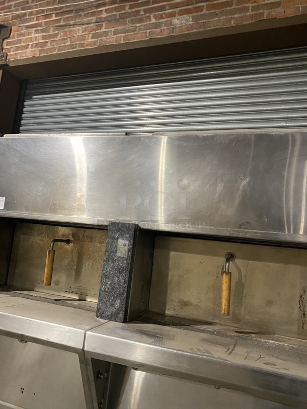 LIKE NEW! Wood Stone Stainless Steel Commercial Floor Style Wood and Gas Fired In Forno Double Deck Pizza Oven! Working When Removed!  - Image 7 of 10