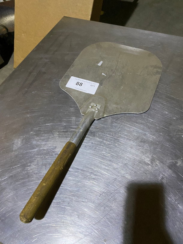 Stainless Steel Pizza Peel With Wooden Handle!