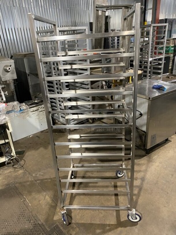 Channel Metal Commercial Pan Transport Rack! On Casters! - Image 2 of 4