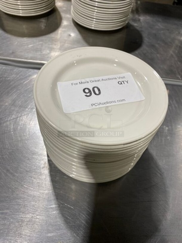 ALL ONE MONEY! Small White Dessert Plates! - Image 1 of 4