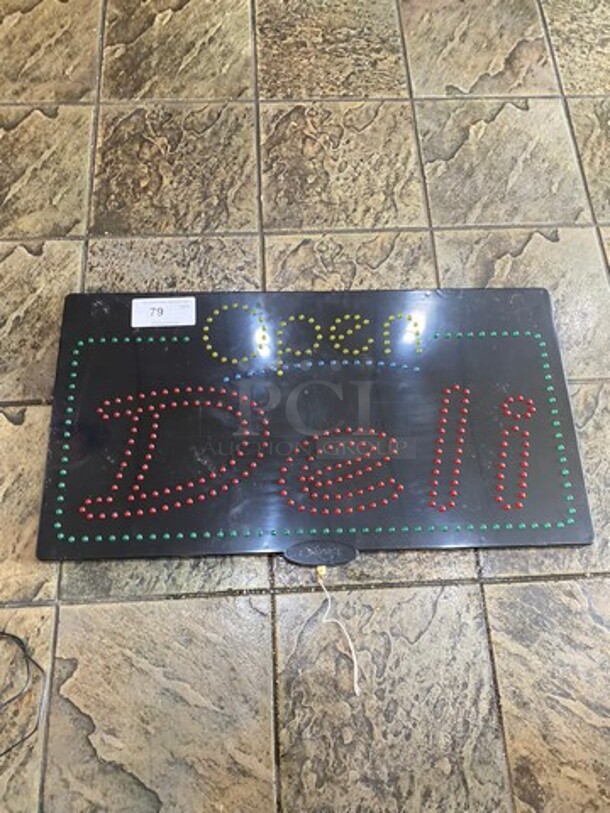 Light Up "Deli" Sign! WORKING WHEN REMOVED! - Image 1 of 3