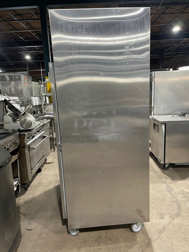 Traulsen Commercial 2 Door Reach In Freezer! With Racks! All Stainless Steel! Model LT232WUT Serial 227187! 208/115V 1Phase! On Casters! Working When Removed!  - Image 4 of 10