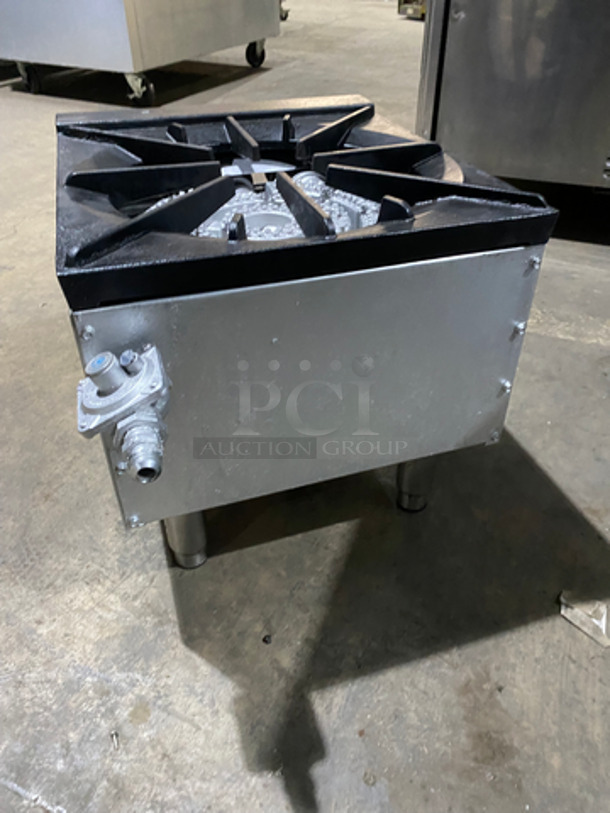 NICE! Radiance Commercial Countertop Natural Gas Powered Single Burner Stock Pot Range! All Stainless Steel! On Legs! - Image 4 of 8