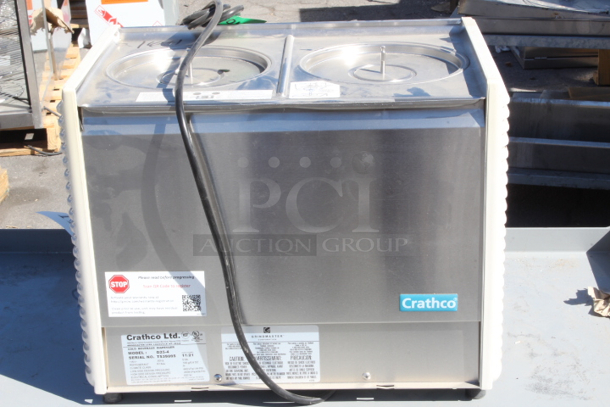 BRAND NEW SCRATCH & DENT! Crathco D25-4 Classic Bubbler Series Double 5 Gallon Bowl High Impact Plastic Refrigerated Beverage Dispenser. Missing the Bowls. S/N: T539095 - Image 6 of 6