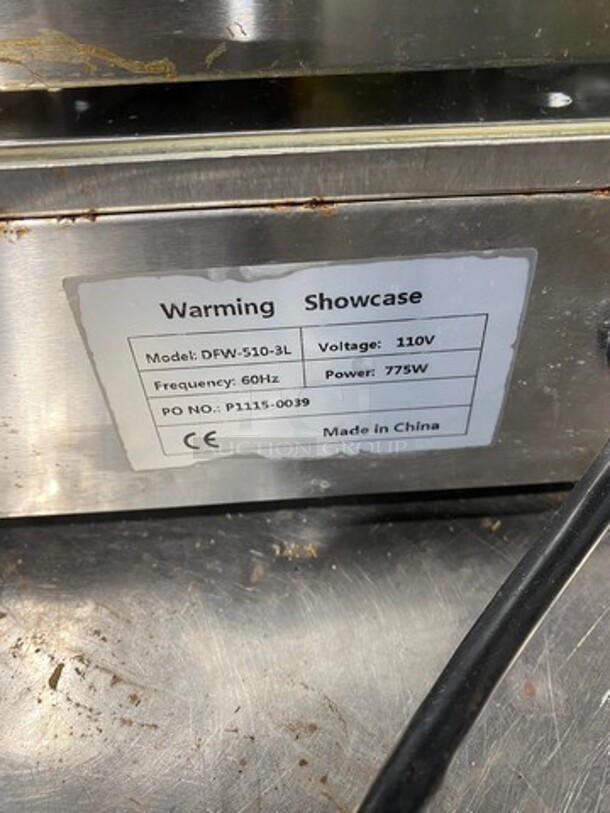 Commercial 3 Tire Food Warmer Display Case! MODEL DFW5103L 110V - Image 8 of 9