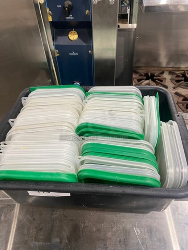ALL ONE MONEY! Cambro Green And Clear Poly Food Container Lids! - Image 3 of 7