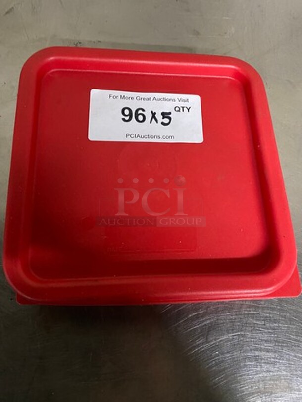 Red Poly Food Container Lids! 5x Your Bid!