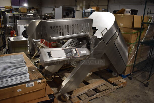 HARD TO FIND! Bizerba A510 Stainless Steel Commercial Floor Style Fully Automatic Industrial Slicer Stacker on Commercial Casters. Goes GREAT w/ Lot # 203! Retail Price $89,000! 208 Volts, 3 Phase. 84x32x60 - Image 3 of 12