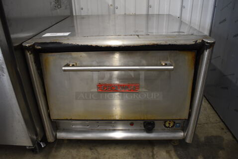 Cecilware Stainless Steel Commercial Countertop Electric Powered Pizza Oven w/ Cooking Stones. 208 Volts, 1 Phase. 26x28x22