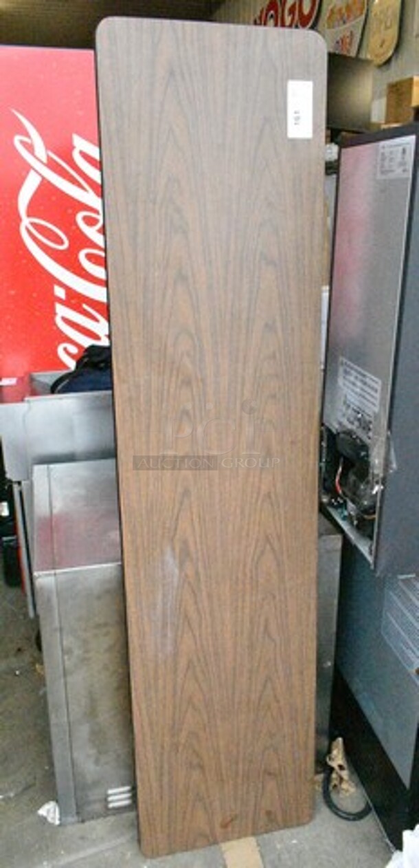 Wood Pattern Folding Table.  - Image 1 of 5