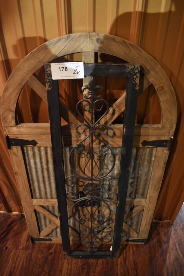 2 Panels; Black and Brown. 26x1x43, 12x1x40. 2 Times Your Bid! (bar) - Image 1 of 3