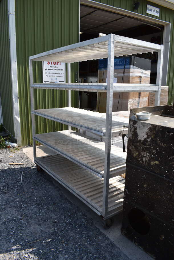 Metal 5 Tier Shelving Unit on Commercial Casters. - Image 3 of 3