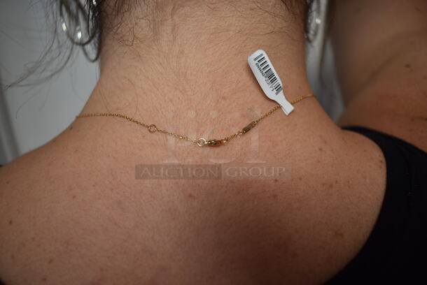 BRAND NEW! Ladies Yellow 18K Gold Dinh Van Mennottes Necklace w/ Diamond - Image 4 of 5