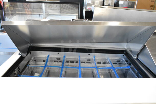 BRAND NEW SCRATCH AND DENT! 2024 True TFP-72-30M-D-6 Stainless Steel Commercial 6 Drawer Mega Top Refrigerated Sandwich Prep Table. 115 Volts, 1 Phase. Tested and Working! - Image 5 of 12