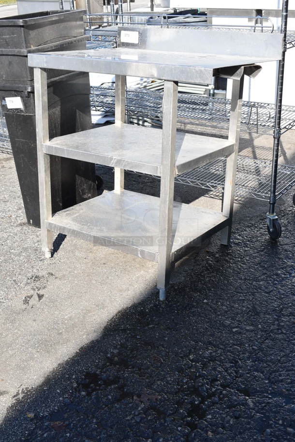 Stainless Steel Table w/ 2 Under Shelves and Back Splash. 34x24x40 - Image 5 of 6