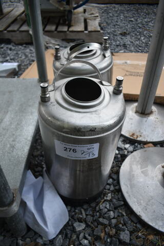 2 Metal Corny Kegs. 2 Times Your Bid!
