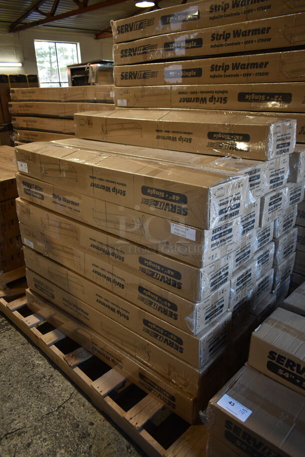 PALLET LOT of 29 BRAND NEW SCRATCH AND DENT! ServIt 423SWI48CP Stainless Steel Commercial 48" High Wattage Strip Warmer with Infinite Controls. Stock Picture Used as Gallery. 29 Times Your Bid! - Image 2 of 7