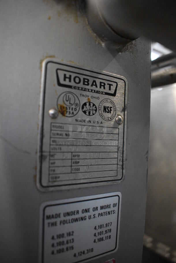 Hobart Model HCM-450 Metal Commercial Floor Style Horizontal Cutter Mixer. 200 Volts, 3 Phase. 32x24x41.5 - Image 8 of 9