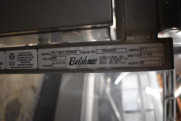 Belshaw Adamatic TG-50 Stainless Steel Commercial Floor Style Thermoglaze Icing Machine on Commercial Casters. 208 Volts, 1 Phase. 81x34x54 - Image 10 of 11