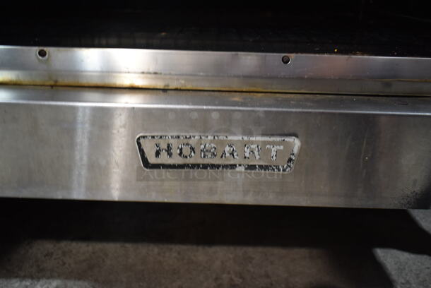 Hobart Stainless Steel Commercial Full Size Convection Oven w/ View Through Door, Solid Door, Metal Oven Racks and Thermostatic Controls.  - Image 3 of 7