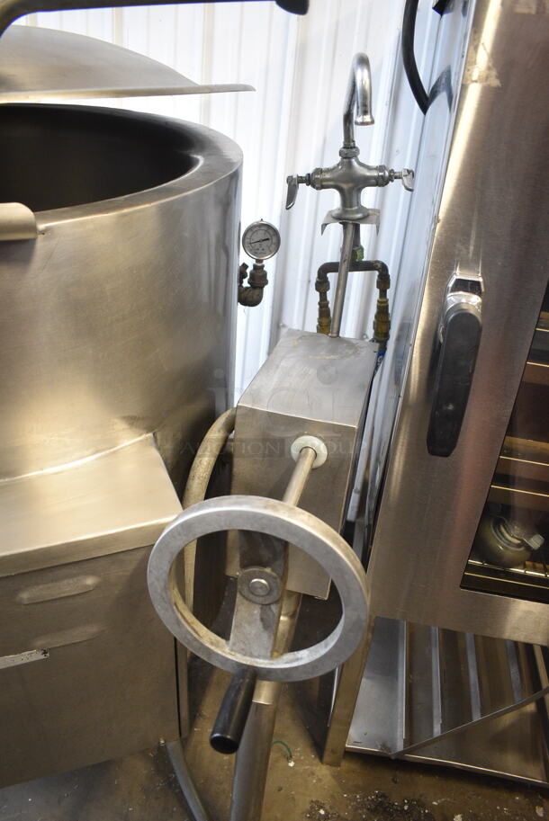 Legion Stainless Steel Commercial Floor Style Electric Powered Tilting Steam Kettle. 208-240 Volts, 3 Phase.  - Image 2 of 12