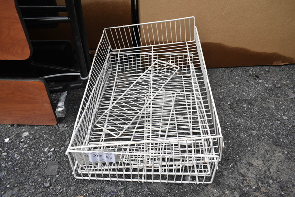 ALL ONE MONEY! Lot of White Wire Baskets!