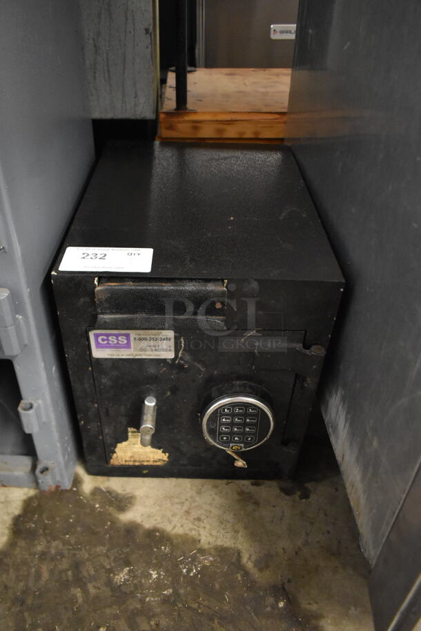 Corporate Safe Specialists Black Metal Single Compartment Safe. Does Not Come w/ Combination.  - Image 1 of 4