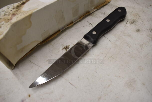 19 BRAND NEW IN BOX! Stainless Steel Serrated Knives. 10". 19 Times Your Bid! - Image 2 of 3
