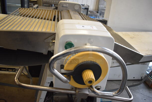 Seewer Rondo SSO 67 Metal Commercial Floor Style Reversible Dough Sheeter on Commercial Casters. 208-250 Volts. 130x48x45 - Image 10 of 11