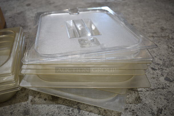 ALL ONE MONEY! Lot of Various Clear Poly Drop In Bin Lids and 3 1/9 Size Drop In Bins.  - Image 3 of 8