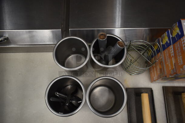 ALL ONE MONEY!  Lot of Various Items Including New Bamboo Skewers and Metal Bins - Image 6 of 8