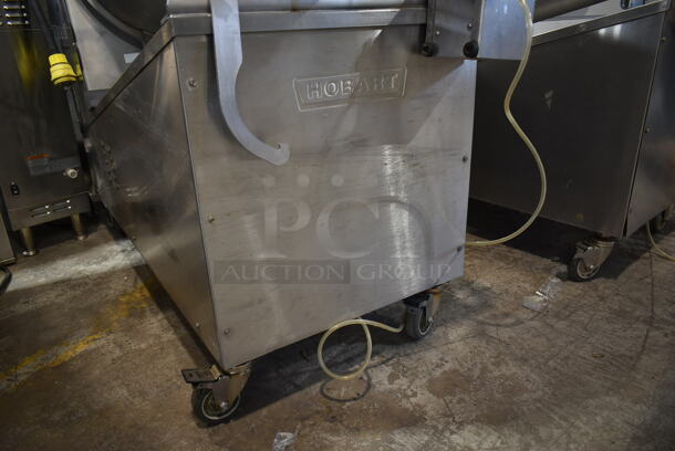 2016 Hobart MG2032 Metal Commercial Floor Style Electric Powered Meat Grinder w/ Foot Pedal on Commercial Casters. 208 Volts, 3 Phase. - Image 3 of 9