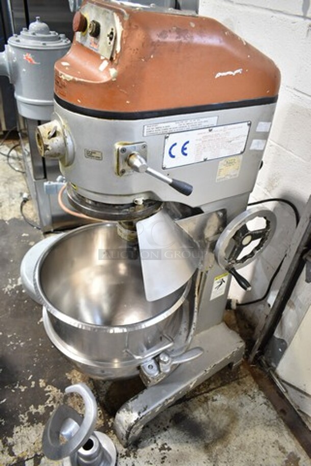Spar SP-60PZ Metal Commercial Floor Style 60 Quart Planetary Dough Mixer w/ Metal Mixing Bowl and Dough Hook Attachment. 208 Volts. - Image 4 of 7