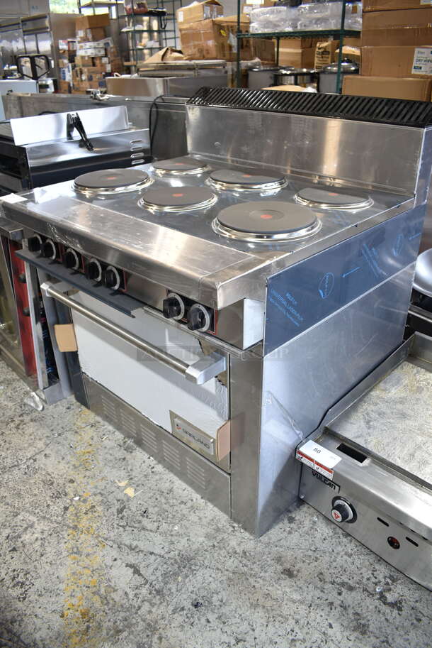 BRAND NEW SCRATCH AND DENT! 2023 Garland SS686 Stainless Steel Commercial Sentry Series 6 Sealed Burner Electric Restaurant Range with Standard Oven. 240 Volts, 3 Phase - Image 3 of 9