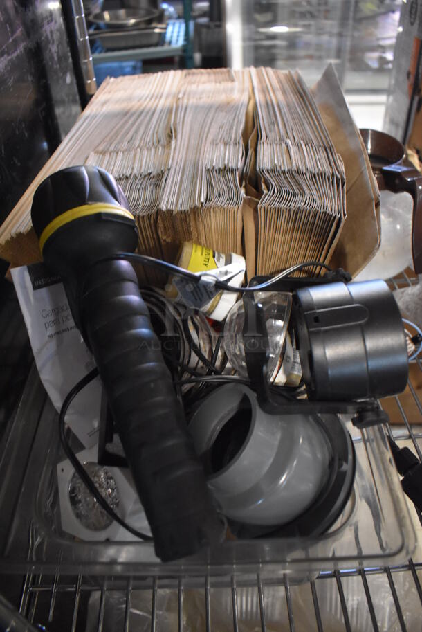 ALL ONE MONEY! Lot of 3 Tiers Worth of Various Items Including Disposable Cups, Lids, Receipt Printer Rolls and Mop Heads - Image 6 of 12