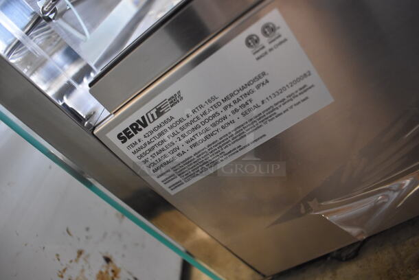 BRAND NEW! ServIt 423HDM36SA Self / Full Service 3 Shelf Countertop Heated Display Case Merchandiser with Sliding Doors. 120 Volts, 1 Phase. 34x24x28. Tested and Working! - Image 6 of 8