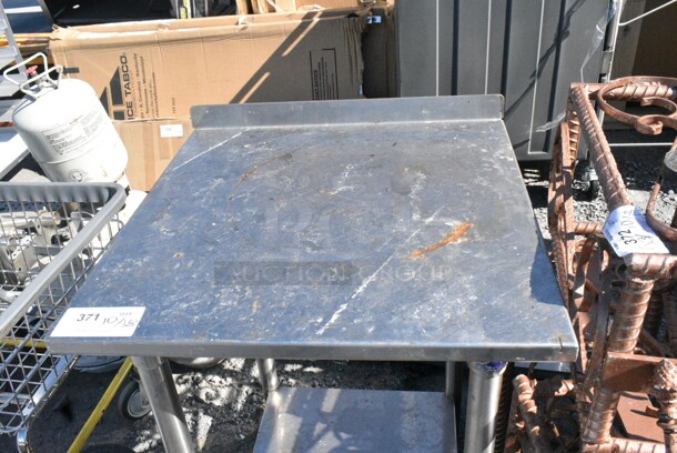 Stainless Steel Table w/ Back Splash and Under Shelf.  - Image 3 of 4