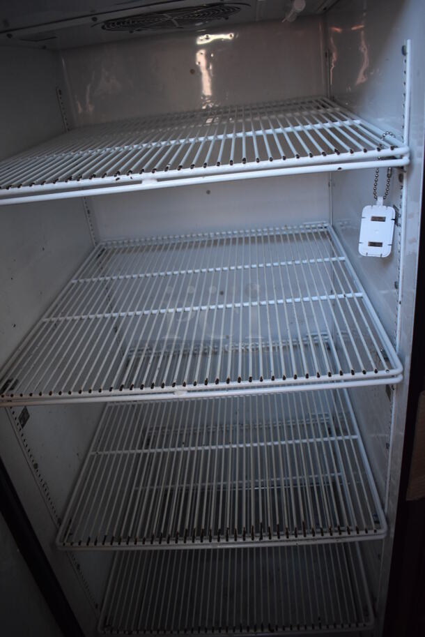 2012 True TG1R-1S ENERGY STAR Stainless Steel Commercial Single Door Reach In Cooler w/ Poly Coated Racks on Commercial Casters. 115 Volts, 1 Phase. 29x35x83. Tested and Working! - Image 5 of 5