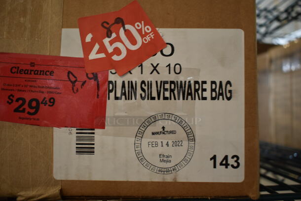 Box of BRAND NEW Plain Silverware Bags. - Image 4 of 4