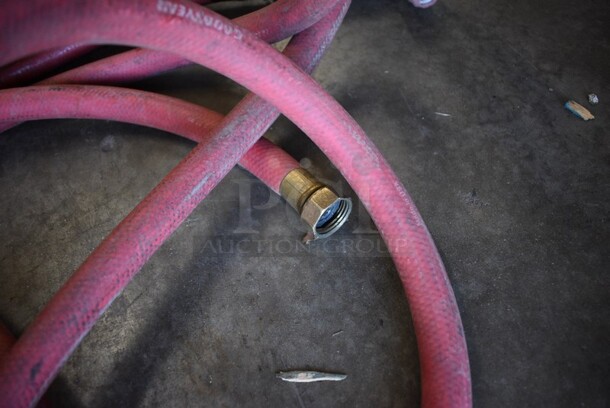 Red Rubber Hose with Spray Nozzle. - Image 4 of 4