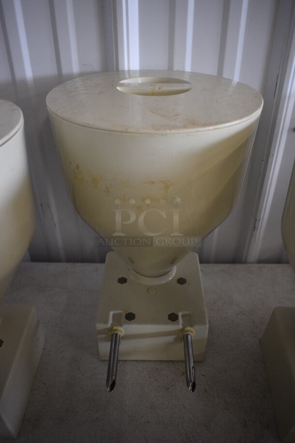 2 Poly Commercial Hoppers For Donut Pastry Filling Machine. Goes GREAT w/ Lot # 9! 9x11x13.5. 2 Times Your Bid!  - Image 3 of 5